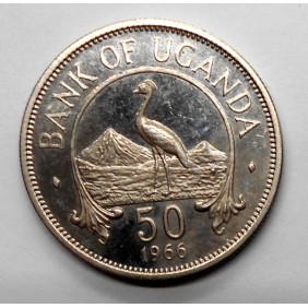 UGANDA 50 Cents 1966 Proof