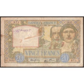 FRANCE 20 Francs 20.02.1941