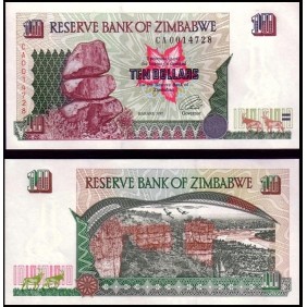 ZIMBABWE 10 Dollars 1997