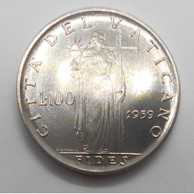 VATICANO 100 Lire 1959