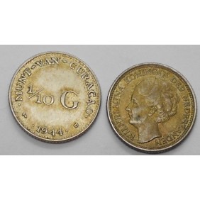 CURACAO 1/10 Gulden 1944 AG