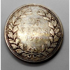 NETHERLANDS 25 Cents 1902 AG