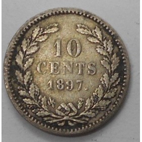 NETHERLANDS 10 Cents 1897 AG