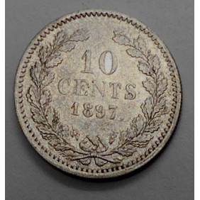 NETHERLANDS 10 Cents 1897 AG