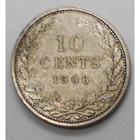 NETHERLANDS 10 Cents 1906 AG