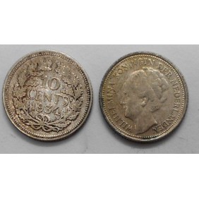 NETHERLANDS 10 Cents 1934 AG