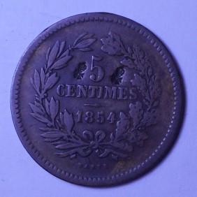 LUXEMBOURG 5 Centimes 1854
