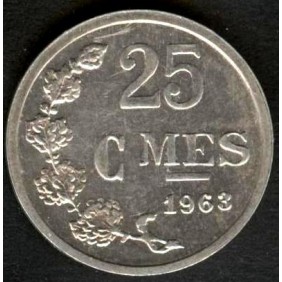 LUXEMBOURG 25 Centimes 1963