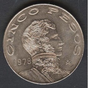 MEXICO 5 Pesos 1978 V....