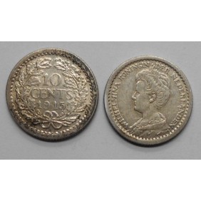 NETHERLANDS 10 Cents 1915 AG