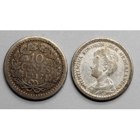 NETHERLANDS 10 Cents 1917 AG