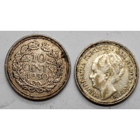 NETHERLANDS 10 Cents 1930 AG