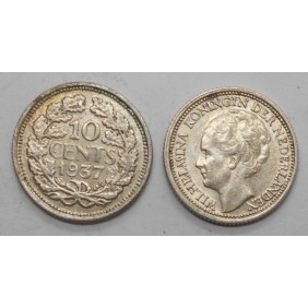 NETHERLANDS 10 Cents 1937 AG