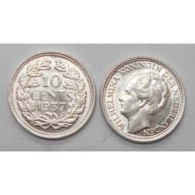 NETHERLANDS 10 Cents 1937 AG