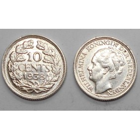 NETHERLANDS 10 Cents 1938 AG
