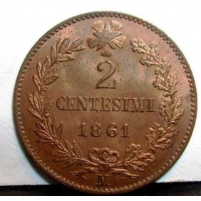 2 Centesimi 1861M  FDC