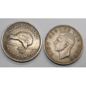 NEW ZEALAND 1 Florin 1948