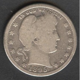 USA Barber Quarter 1895 O  AG