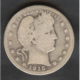 USA Barber Quarter 1915 S