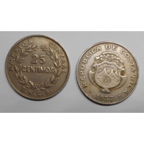 COSTA RICA 25 Centimos 1937