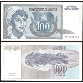 YUGOSLAVIA 100 Dinara 1992