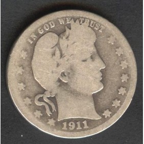 USA Barber Quarter 1911 S