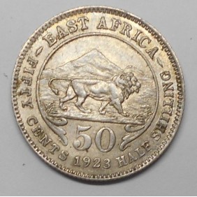 EAST AFRICA 50 Cents 1923...