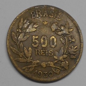 BRAZIL 500 Reis 1930 rare