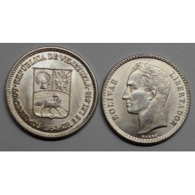 VENEZUELA 50 Centimos 1954 AG