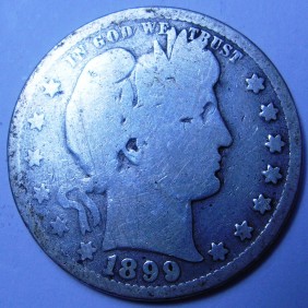 USA Barber Quarter 1899