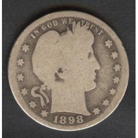 USA Barber Quarter 1898 S