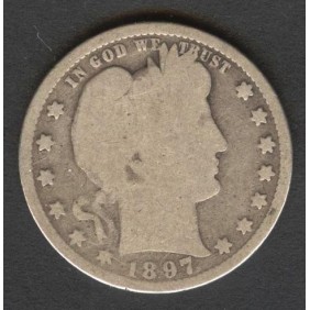 USA Barber Quarter 1897 AG
