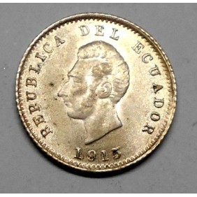 ECUADOR 1/2 Decimo 1915 AG