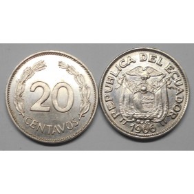ECUADOR 20 Centavos 1966