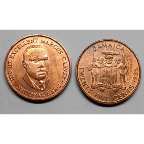 JAMAICA 25 Cents 1995 M....