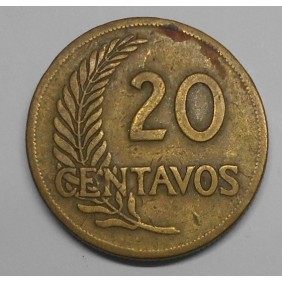 PERU 20 Centavos 1947