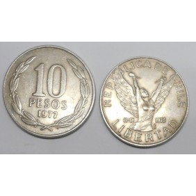 CHILE 10 Pesos 1977 3rd...