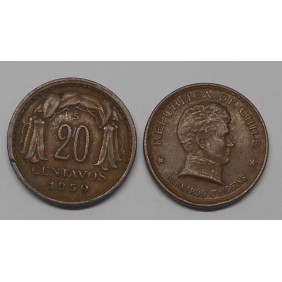 CHILE 20 Centavos 1950