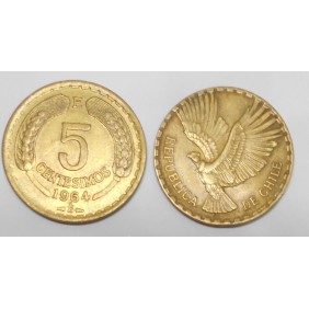 CHILE 5 Centesimos 1964