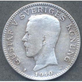 SWEDEN 1 Krona 1910 AG...
