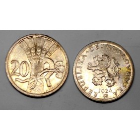 CZECHOSLOVAKIA 20 Haleru 1924