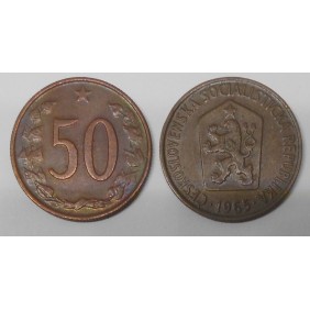 CZECHOSLOVAKIA 50 Haleru 1965