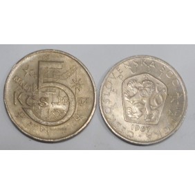 CZECHOSLOVAKIA 5 Korun 1967