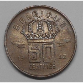 BELGIUM 50 Centimes 1952...