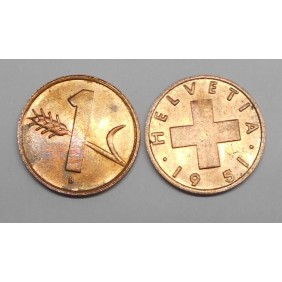 SWITZERLAND 1 Rappen 1951