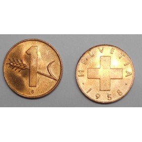 SWITZERLAND 1 Rappen 1958