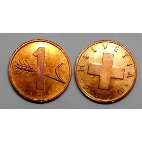 SWITZERLAND 1 Rappen 2000