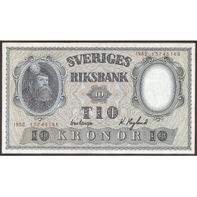 SWEDEN 10 Kronor 1952