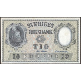 SWEDEN 10 Kronor 1957