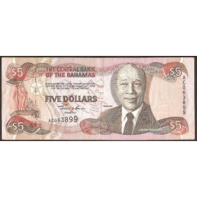BAHAMAS 5 Dollars 2001
